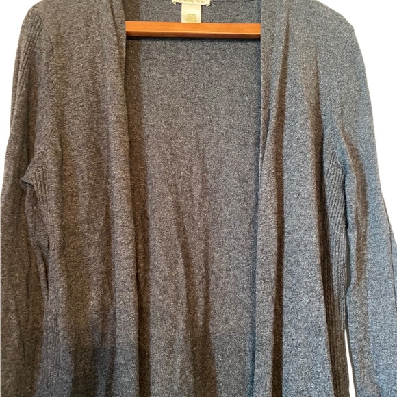 Matty M Gray Open Front Cardigan Sweater - Picture 2 of 12